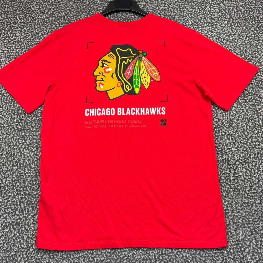 Chicago Blackhawks NHL Shirt Men Large Fanatics Short Sleeve Cotton New L